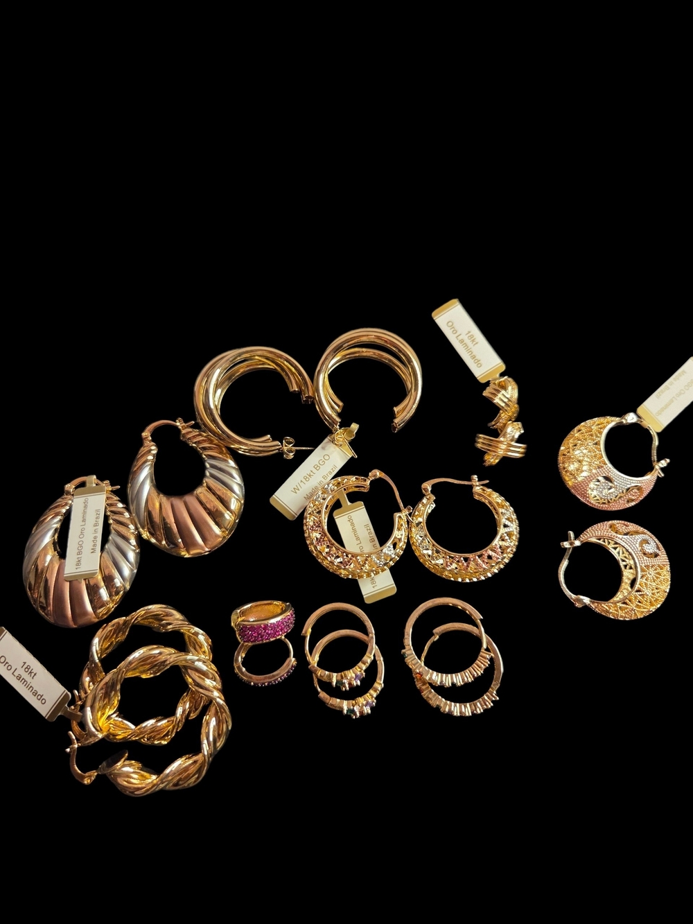 LOT 18 Kt Laminated & Plated gold jewelry